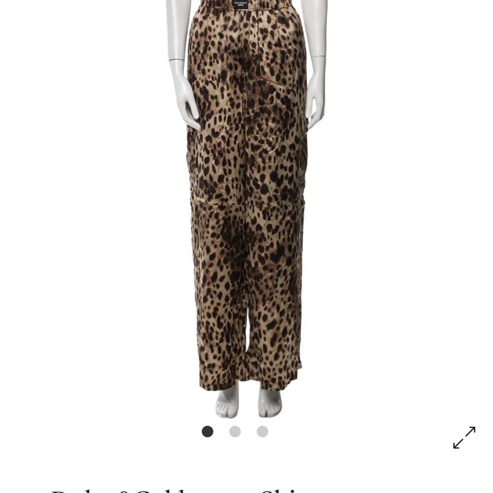Dolce & Gabbana Animal Print Wide-Leg Pants